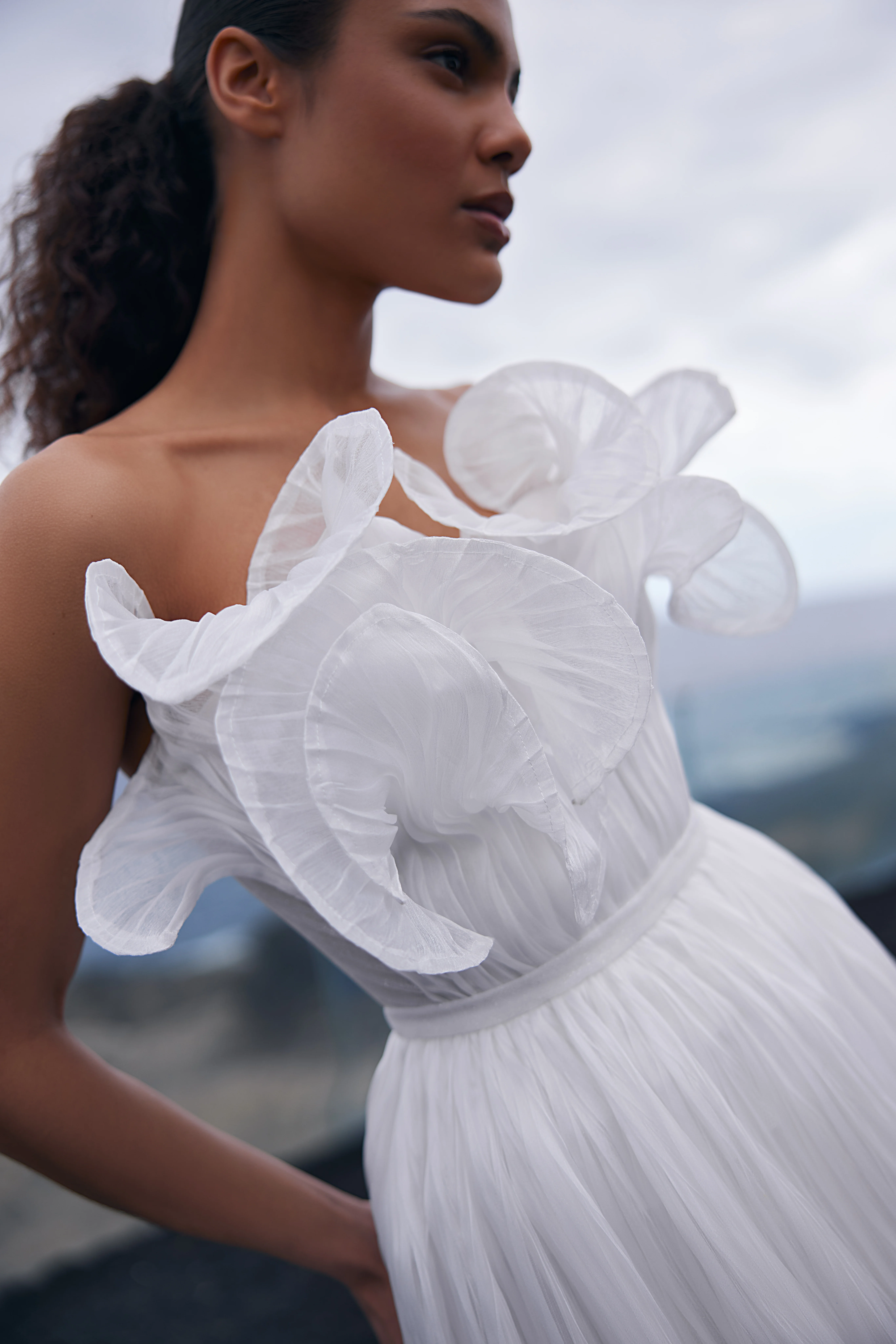 Coral Veil short dress